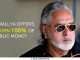 Vijay Mallya Offers to Return 100% of Public Money