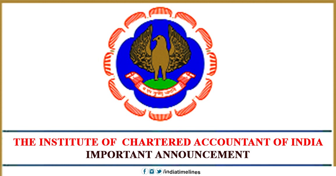 The Institute Of Chartered Accountant Of India: Important Announcement