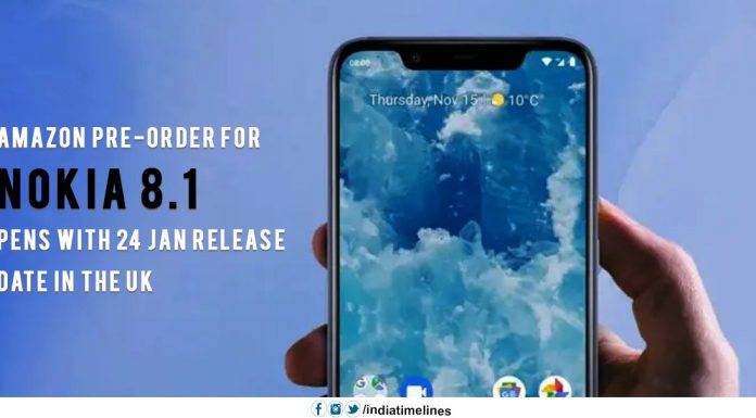 Amazon pre-order for Nokia 8.1 opens with 24 Jan release date in the UK