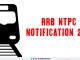 RRB NTPC Notification 2019