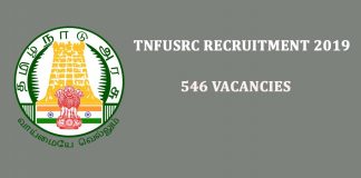 TNFUSRC Recruitment 2019