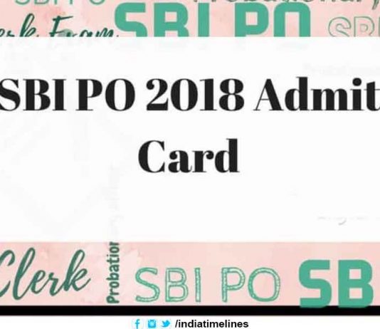 SBI PO PRE Admit Card 2019 Released