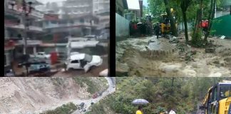 Devastation due to cloudburst in Bhagsu Nag of Dharamsala