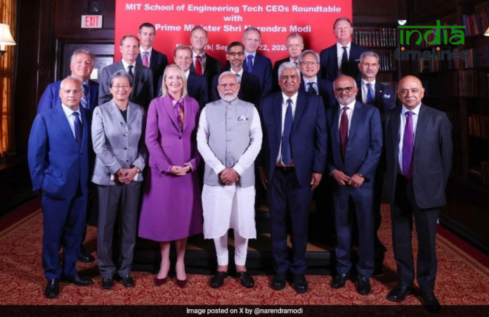 PM Modi Meets Tech CEOs In New York, Discusses Emerging Technology