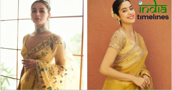 Alia Bhatt to Janhvi Kapoor Take Yellow Traditional Outfit