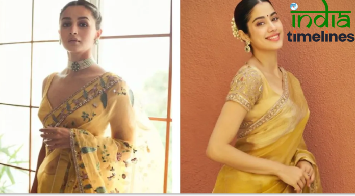 Alia Bhatt to Janhvi Kapoor Take Yellow Traditional Outfit