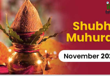 November 2024 Muhurat Dates and Timings Banner