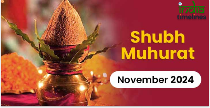 November 2024 Muhurat Dates and Timings Banner