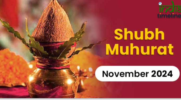 November 2024 Muhurat Dates and Timings Banner